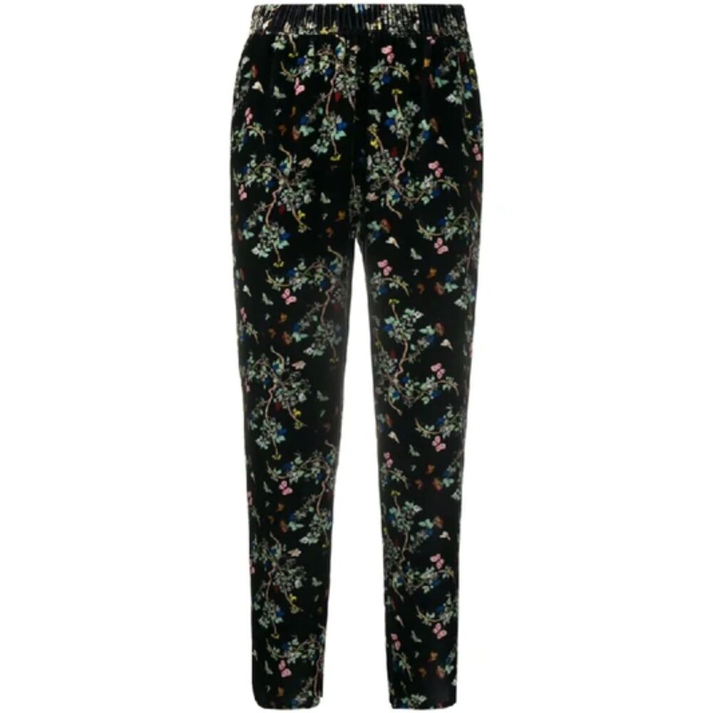 ZADIG & VOLTAIRE Womens Pants Size 36 Black Floral Pull On POPPY VELVET BLOSSOM